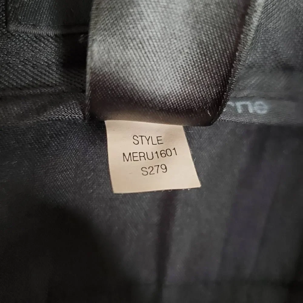 Claiborne Pleated Front Cuffed Hem Classic Meru Dress Pants‎ Black Size 36/32